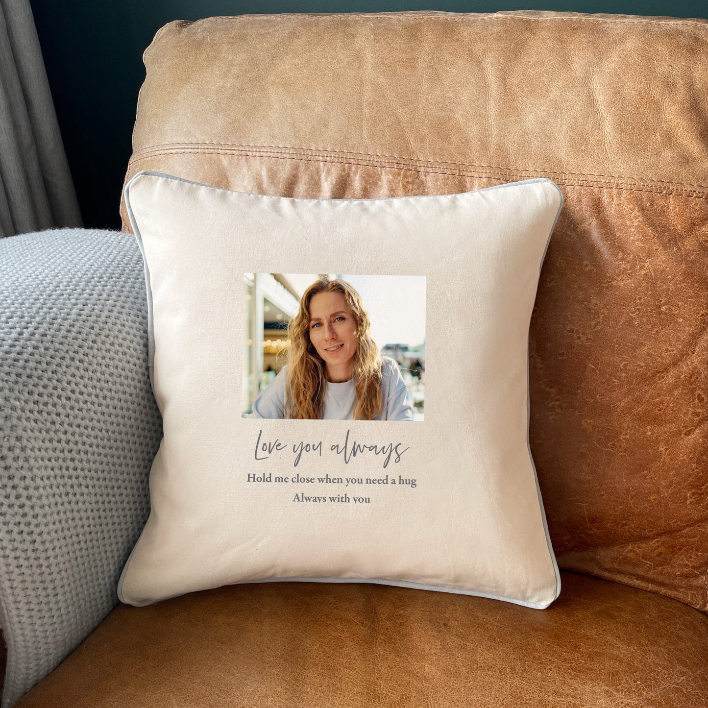 Personalised One Photo Memorial Ashes Cotton Cushion