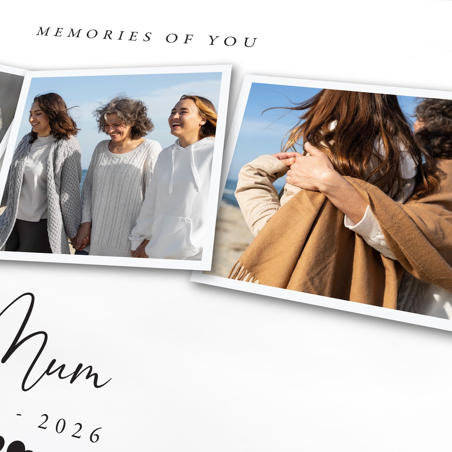 Personalised White Wooden Memorial Photo Keepsake Memory Box - 3 Sizes
