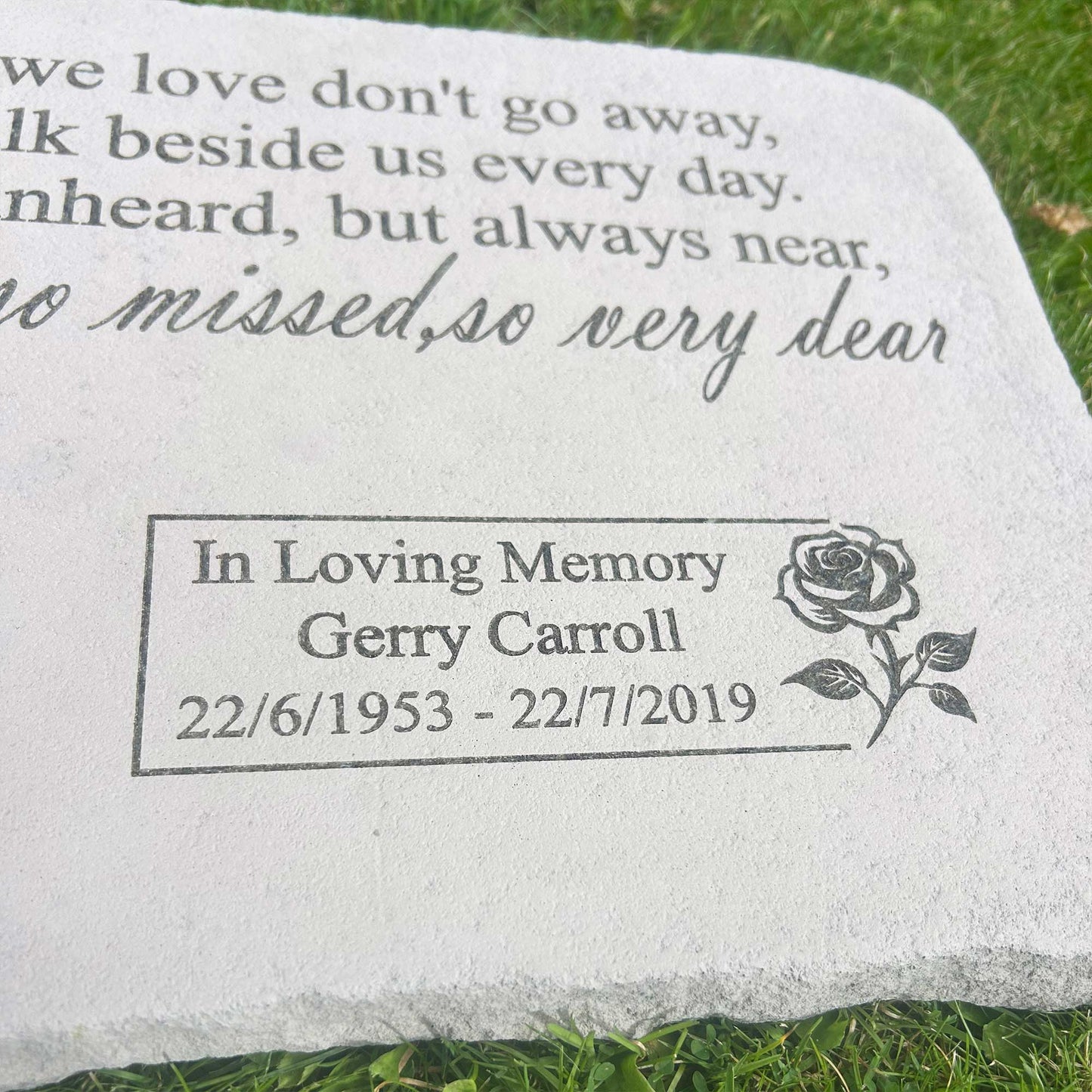Personalised Large Angel Garden Memorial Stone
