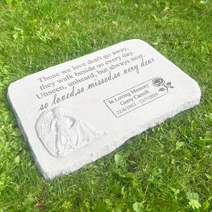 Personalised Large Angel Garden Memorial Stone