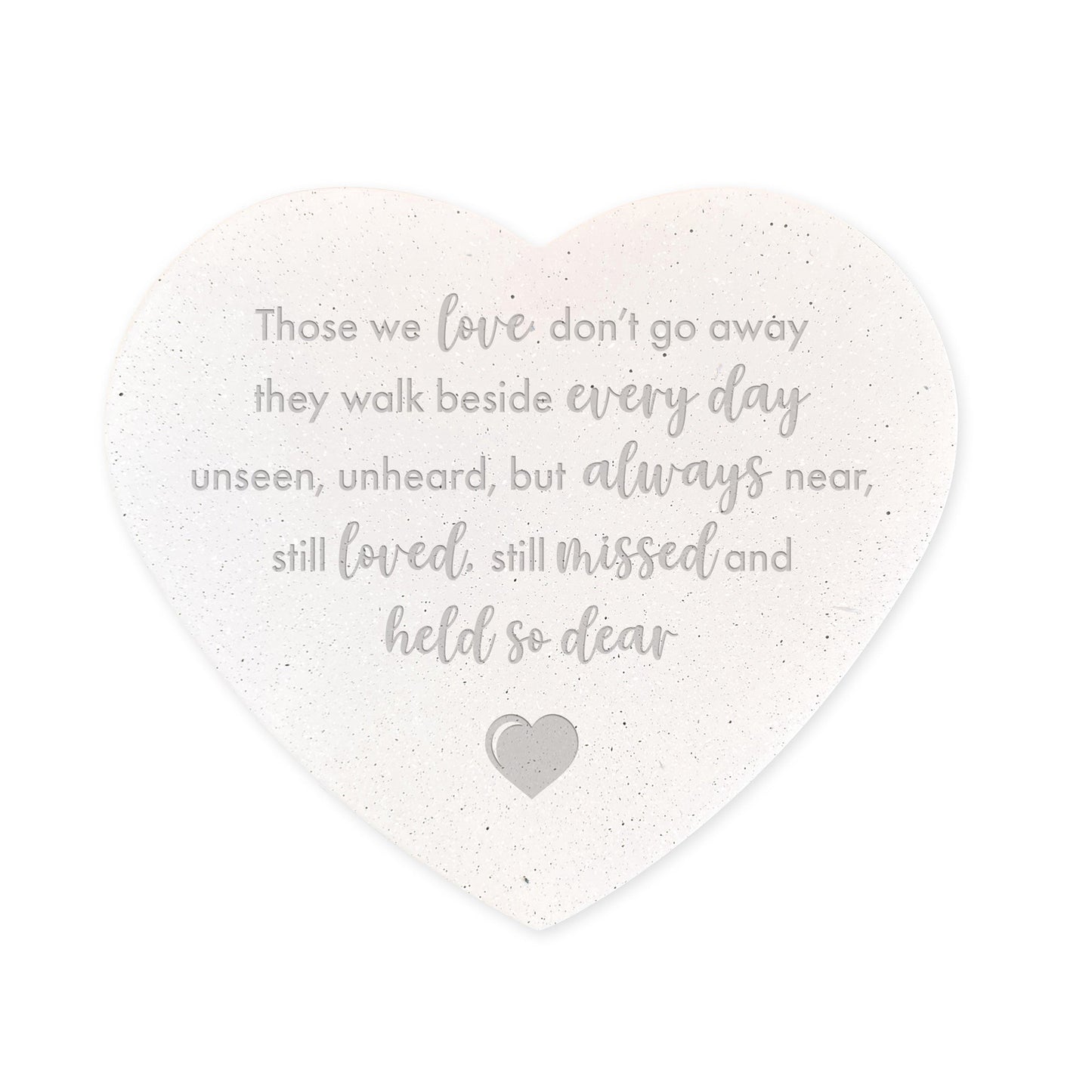 Those We Love Don't Go Away Modern Design Engraved Resin Heart Grave Marker