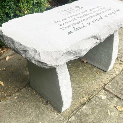 Personalised Engraved Stone Memorial Bench