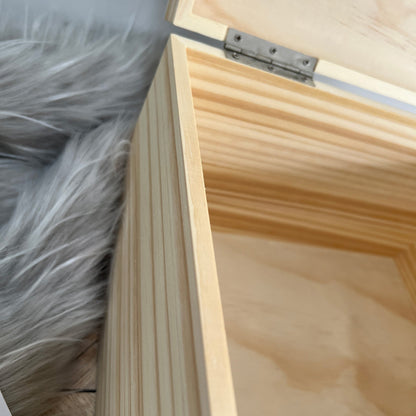 Personalised Name & Initial New Baby Keepsake Box Various Colours - 5 Sizes (16cm | 20cm | 26cm | 30cm | 36cm)