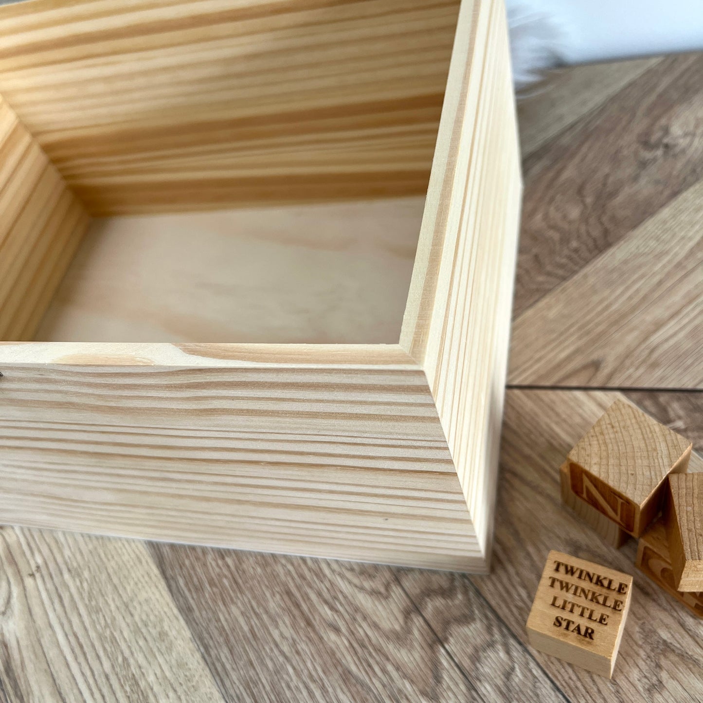 Personalised Name & Initial New Baby Keepsake Box Various Colours - 5 Sizes (16cm | 20cm | 26cm | 30cm | 36cm)