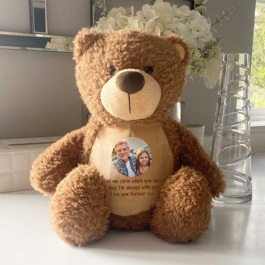 Personalised Photo Comfort Keepsake Bear - Brown