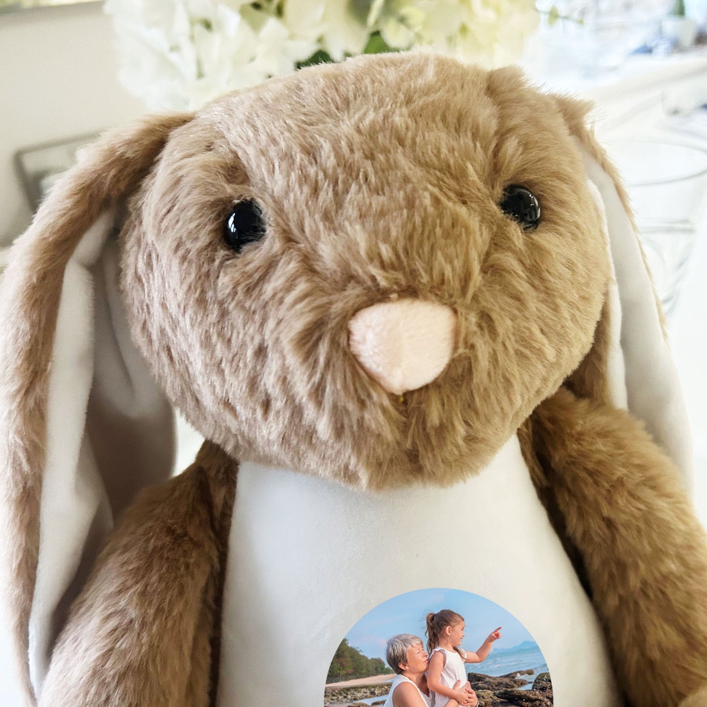 Personalised Photo Comfort Keepsake Bunny - Brown