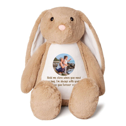 Personalised Photo Comfort Keepsake Bunny - Brown