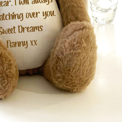 Personalised Ashes Keepsake Memory Bunny - Brown