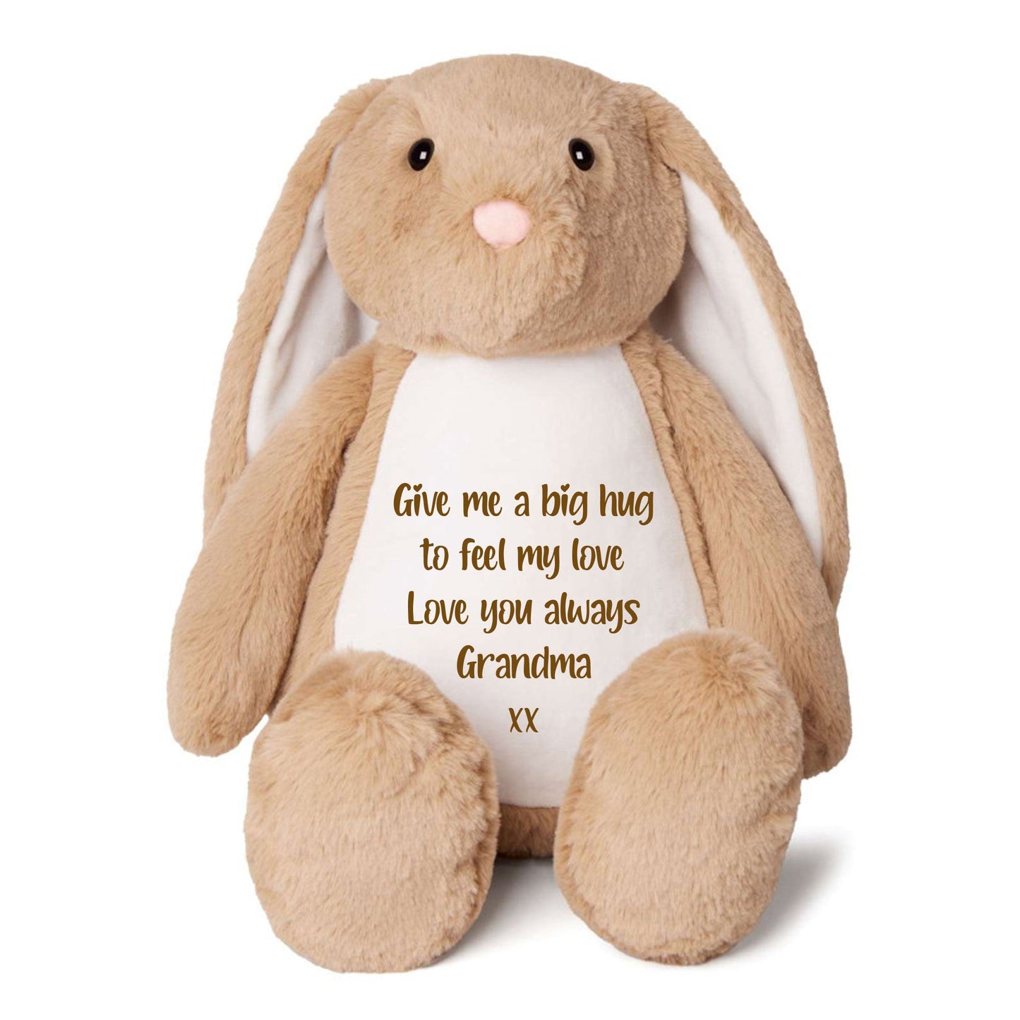 Personalised Ashes Keepsake Memory Bunny - Brown