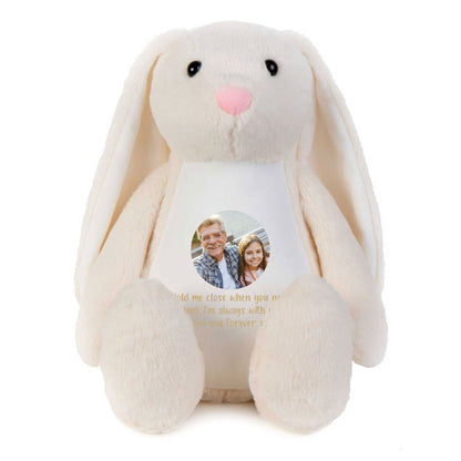 Personalised Photo Ashes Keepsake Memory Bunny - Cream