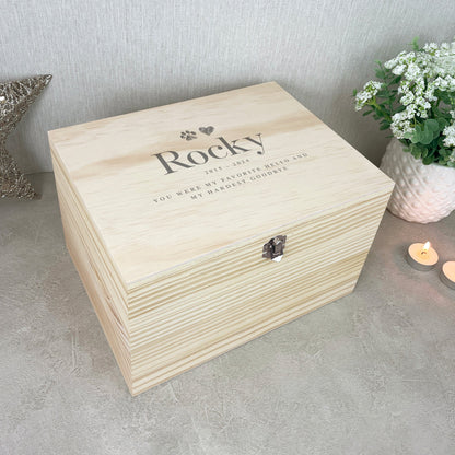 Personalised Sketch Pet Memorial Keepsake Box - 5 Sizes