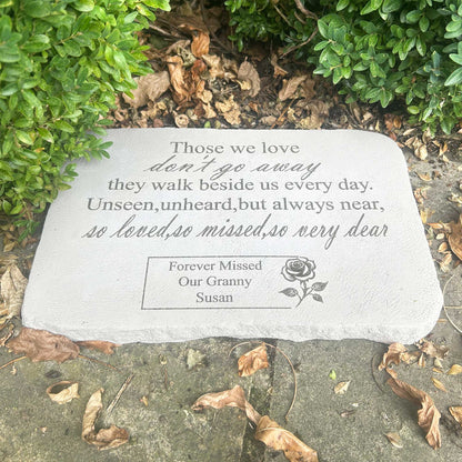 Personalised Large Rose Garden Memorial Stone
