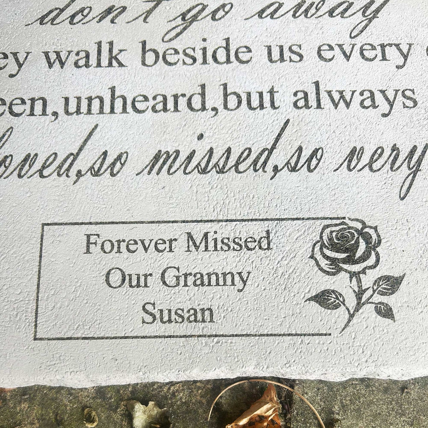 Personalised Large Rose Garden Memorial Stone