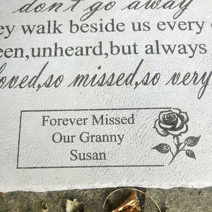Personalised Large Rose Garden Memorial Stone