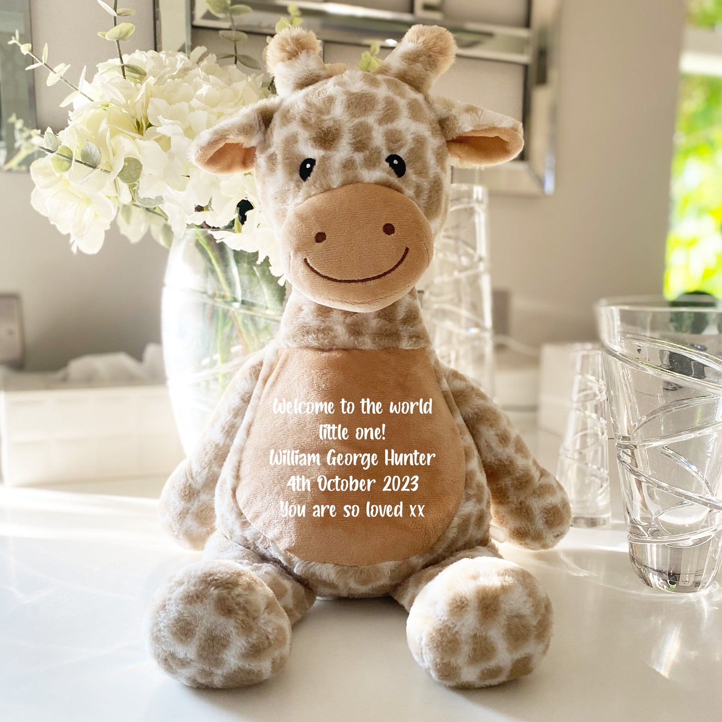 Personalised Record-A-Voice Keepsake Memory Giraffe