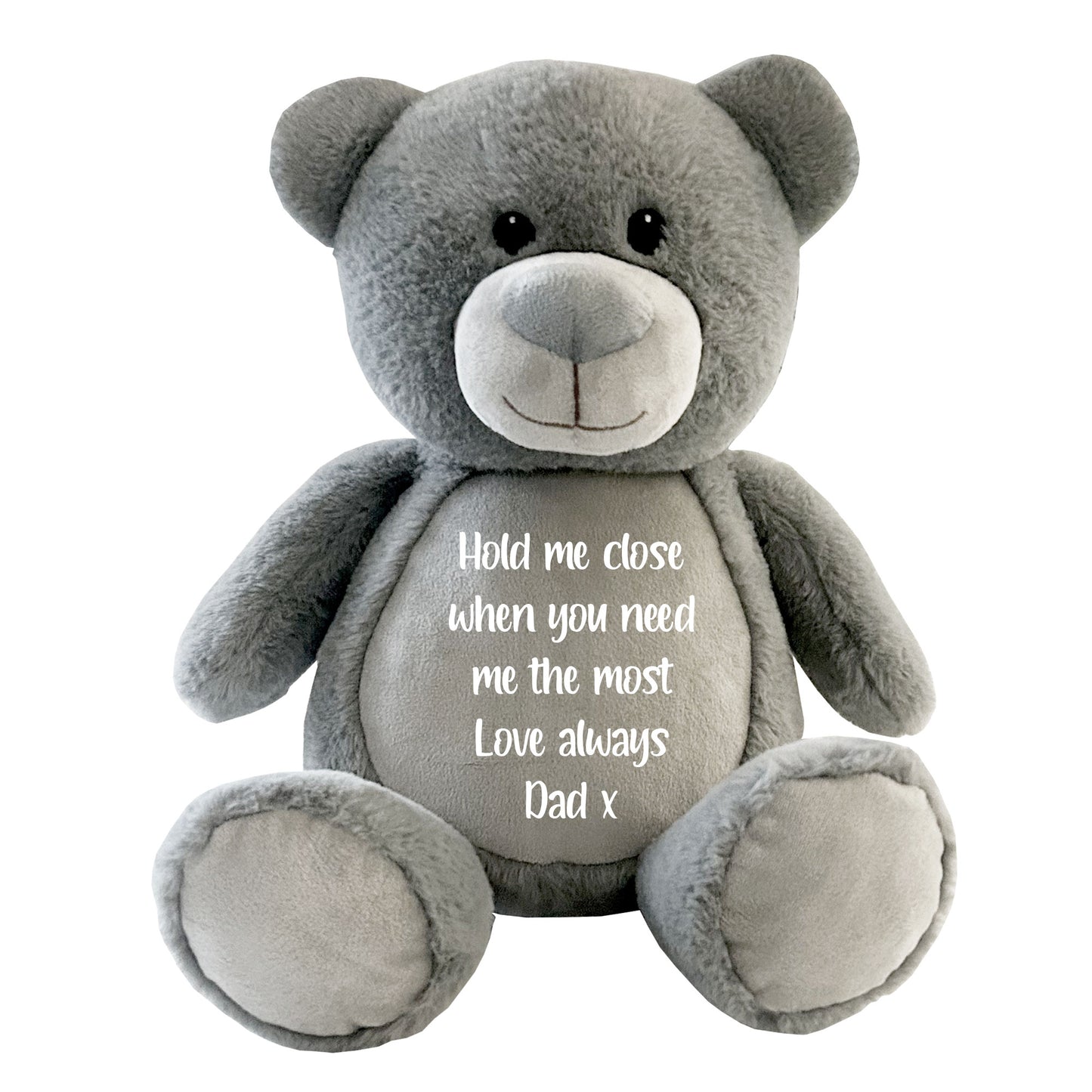 Personalised Record-A-Voice Teddy Bear - Grey