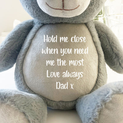 Personalised Record-A-Voice Teddy Bear - Grey