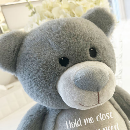 Personalised Record-A-Voice Teddy Bear - Grey
