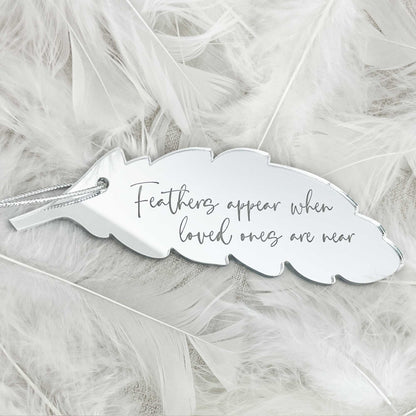 Angels, Wings & Feathers Mirror Acrylic Feather Hanging Decoration