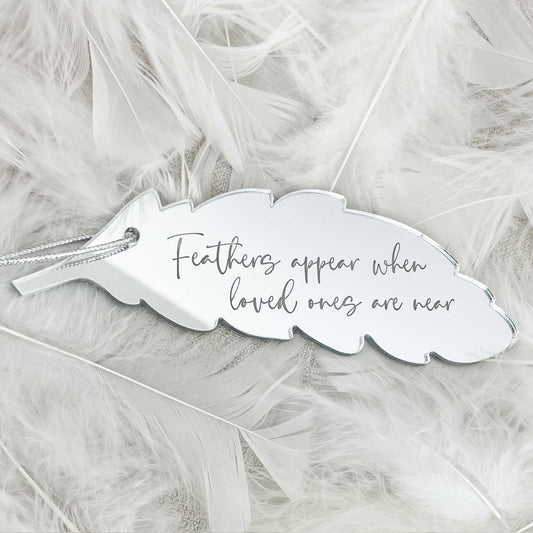 Angels, Wings & Feathers Mirror Acrylic Feather Hanging Decoration