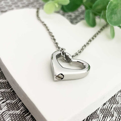 Love Heart Cremation Ashes Urn Necklace