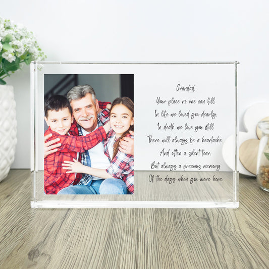 Personalised Freestanding Giant Photo Crystal Block (14cm x 19.5cm) - Landscape
