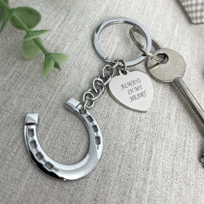 Always In My Heart Charm Horse Memorial Keyring