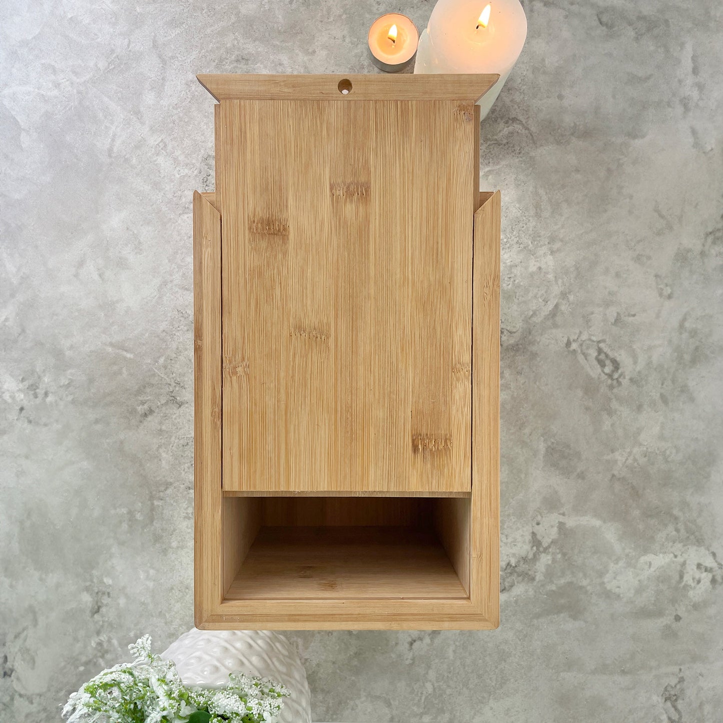 Personalised Bamboo Urn For Cremation Ashes - Modern Script Design