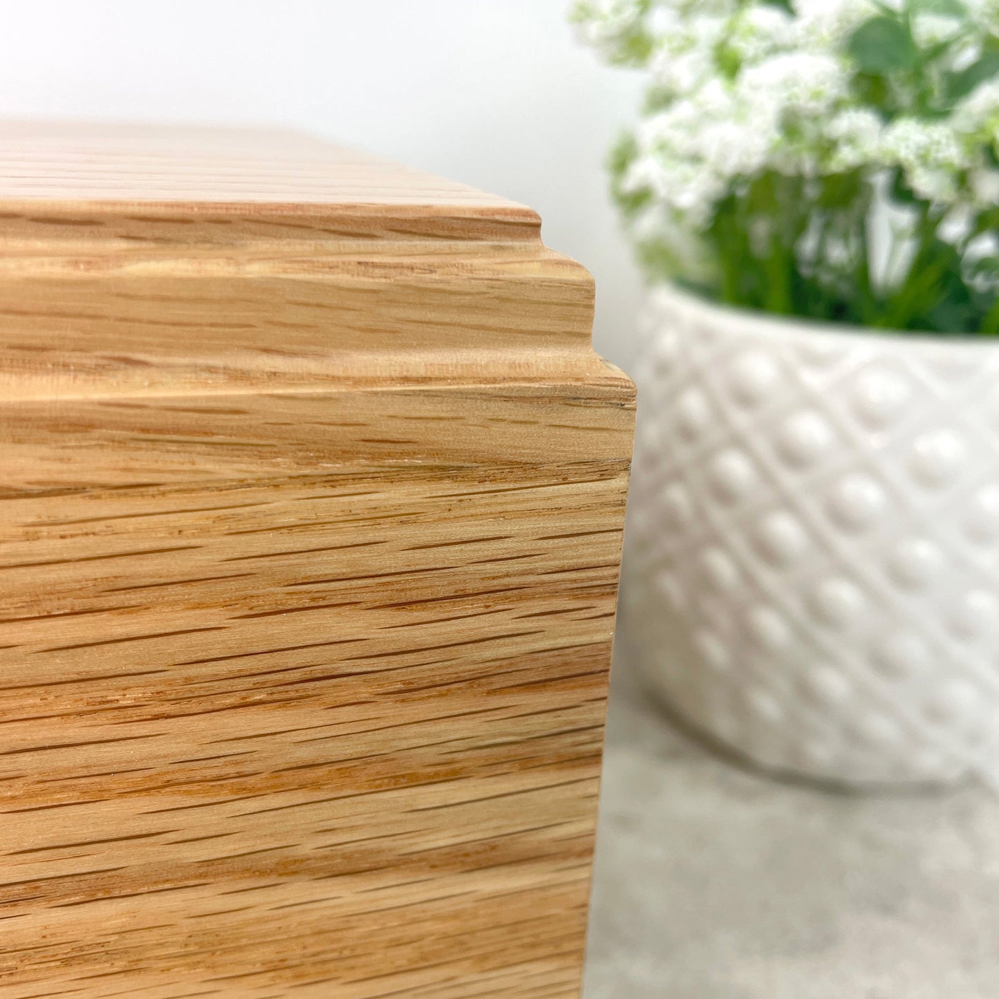 Personalised Oak Photo Urn For Cremation Ashes - Branch of Love Design