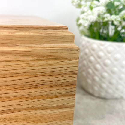 Personalised Oak Photo Urn For Cremation Ashes - Branch of Love Design