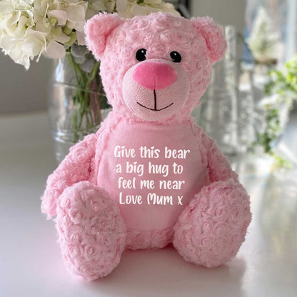 Personalised Ashes Keepsake Memory Bear - Pink