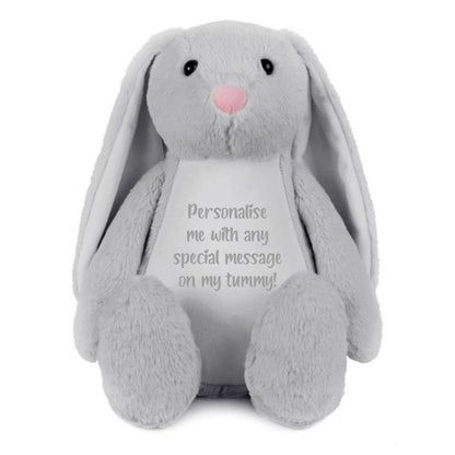 Personalised Ashes Keepsake Memory Bunny - Grey