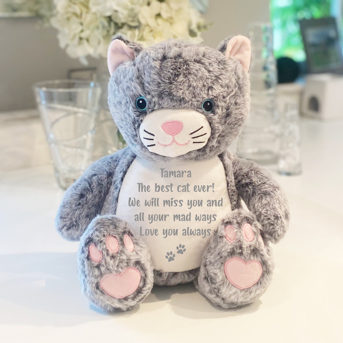 Personalised Ashes Keepsake Memory Cat