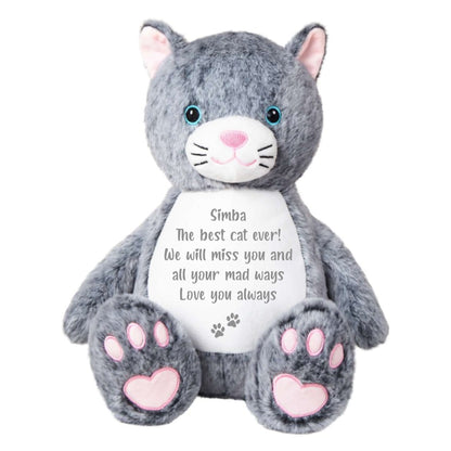 Personalised Comfort Keepsake Memory Cat