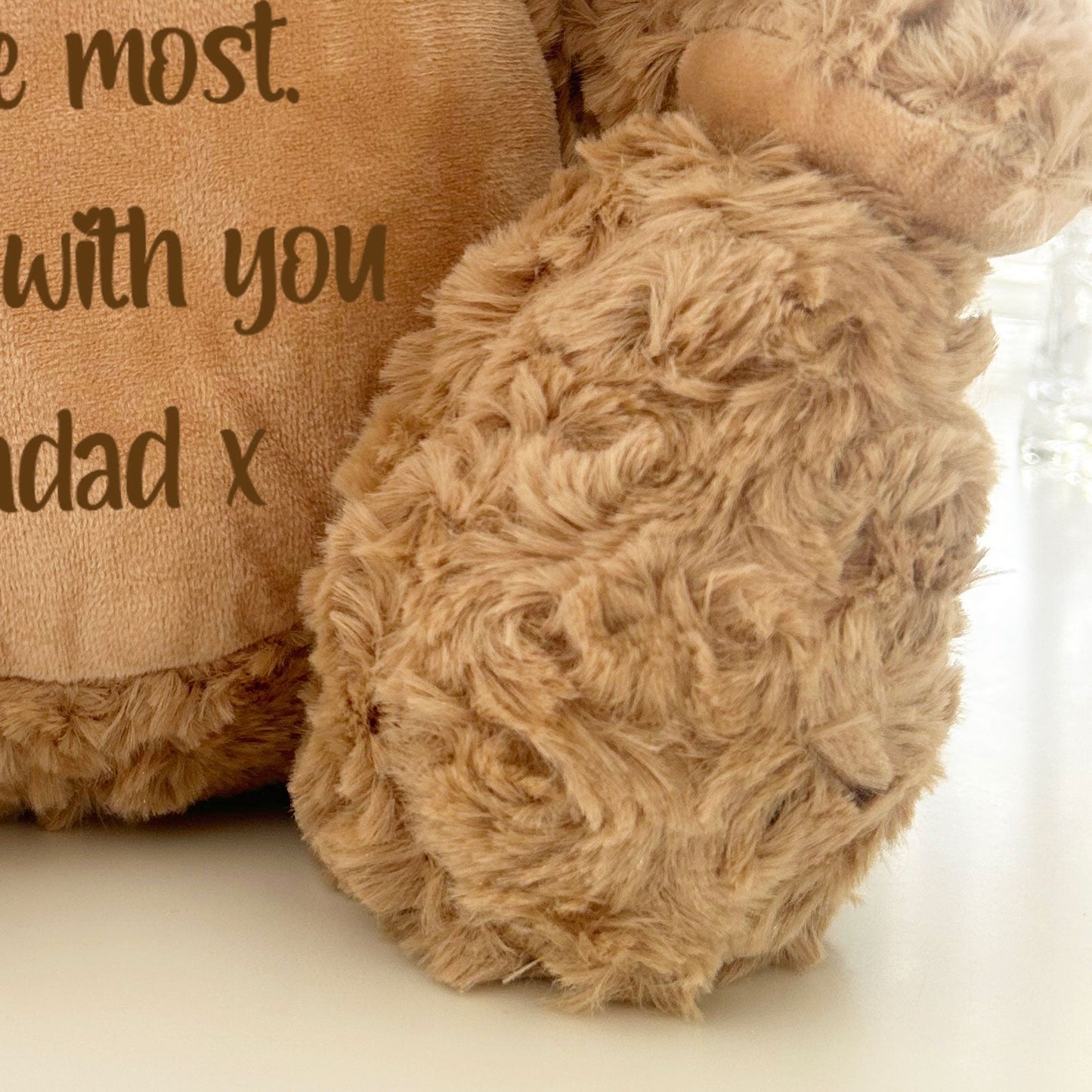 Personalised Comfort Keepsake Memory Bear - Light Brown