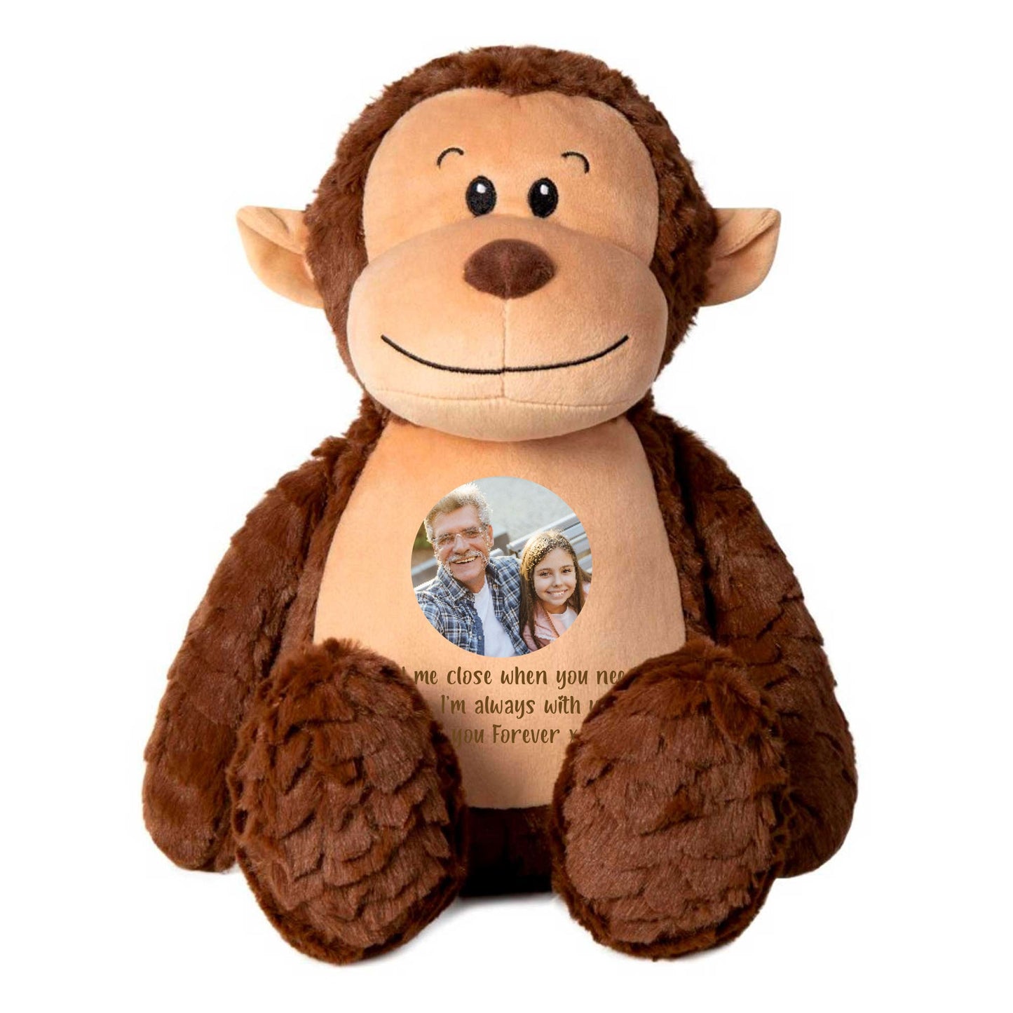 Personalised Photo Ashes Keepsake Memory Monkey