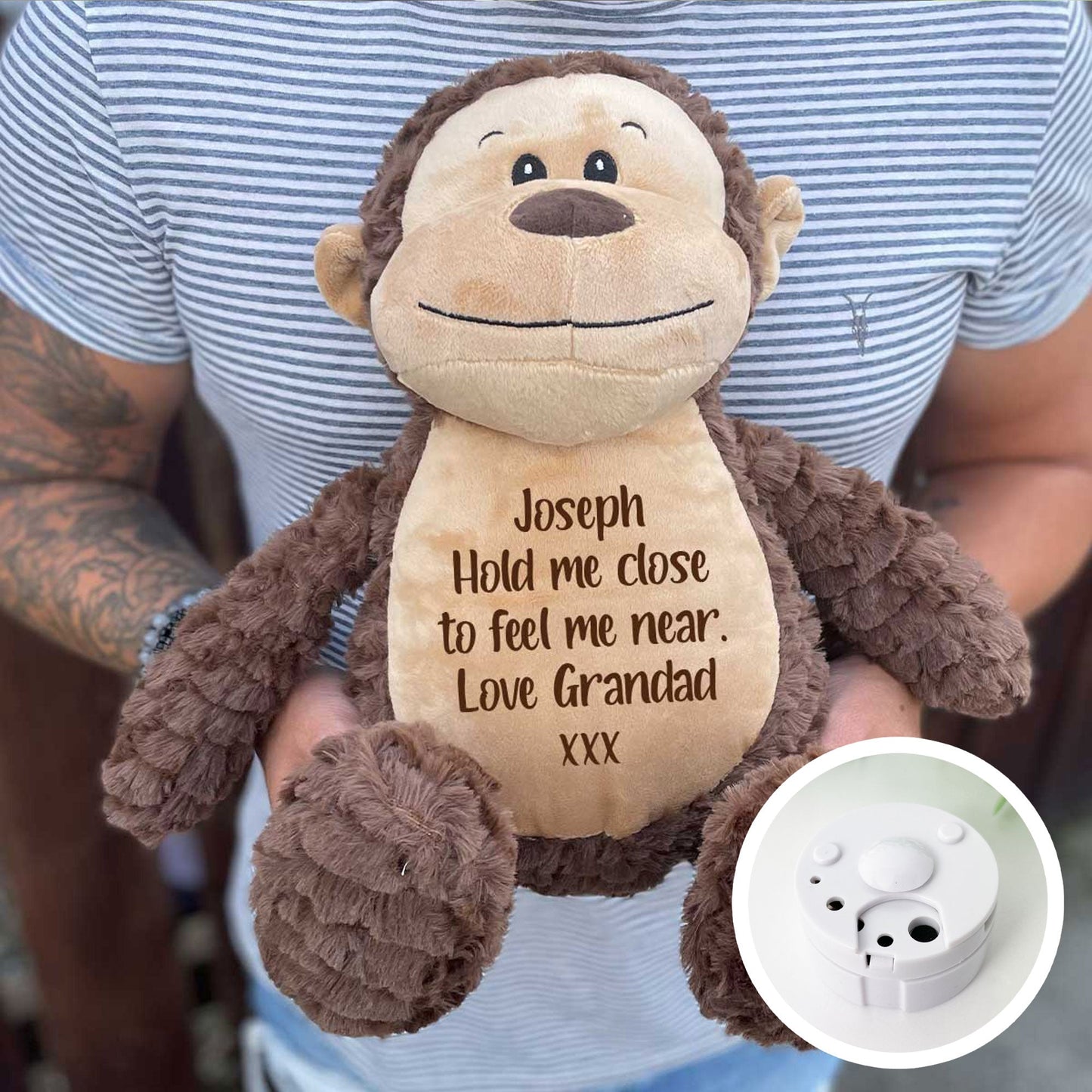 Personalised Record-A-Voice Keepsake Memory Monkey