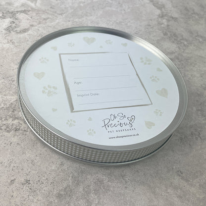 Pet Paw Print Clay Impression Tin