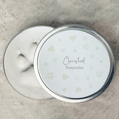 Pet Paw Print Clay Impression Tin