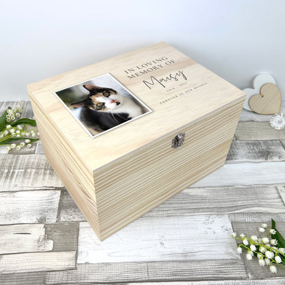 Personalised In Loving Memory Of Photo Pet Memorial Keepsake Box - 5 Sizes