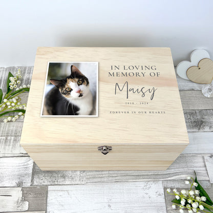 Personalised In Loving Memory Of Photo Pet Memorial Keepsake Box - 5 Sizes