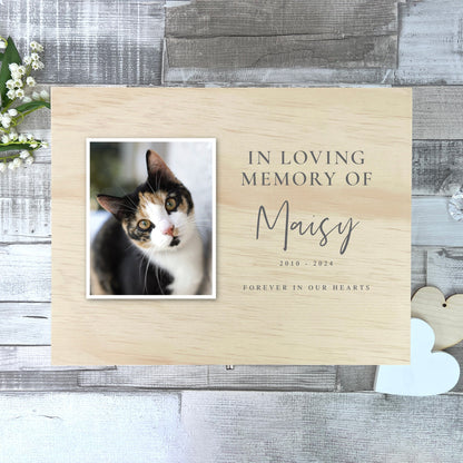 Personalised In Loving Memory Of Photo Pet Memorial Keepsake Box - 5 Sizes