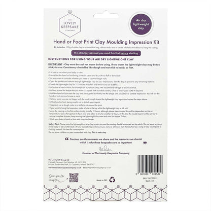 Baby Hand or Foot Print Clay Moulding Kit