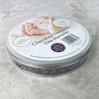 Baby Hand or Foot Print Clay Impression Tin