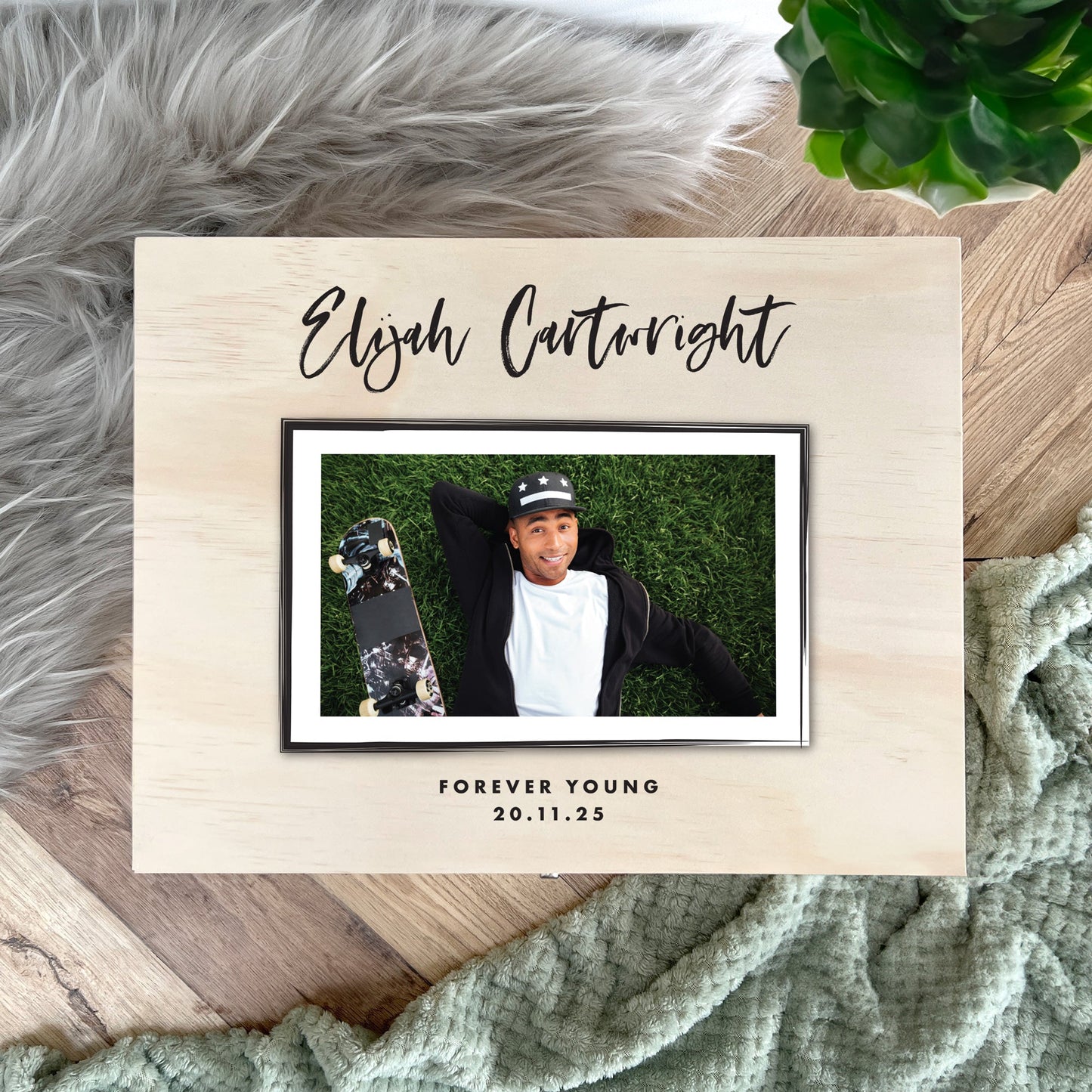 Personalised Modern Any Occasion Landscape Photo Memory Box - 5 Sizes