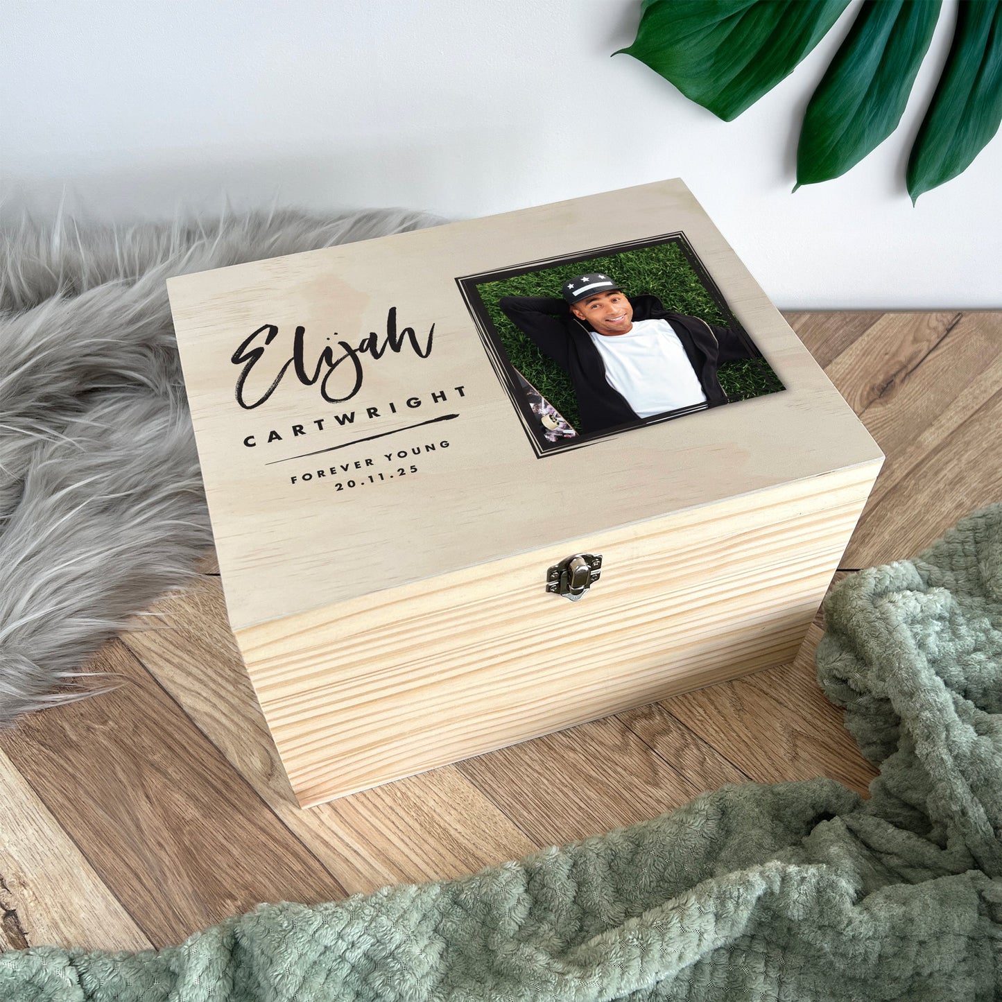 Personalised Modern Any Occasion Square Photo Memory Box - 5 Sizes