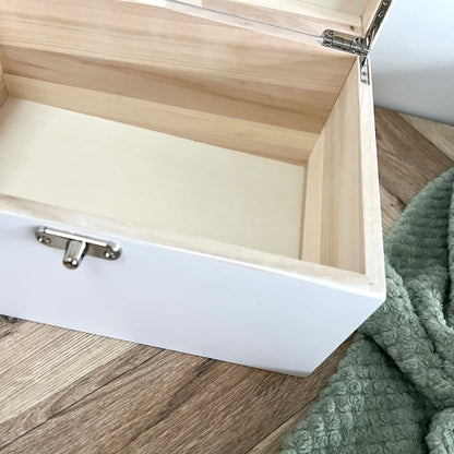 Personalised Modern Any Occasion Square Photo White Memory Box - 3 Sizes