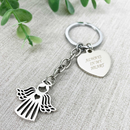 Angel Charm Memorial Keyring